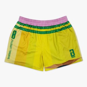 Baseball Lifestyle Pencil Print Mesh Shorts for Teens - 5" Inseam