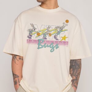 Basket Bugs Oversized Looney Tunes Graphic Tee Unisex 100% Combed Cotton Heavyweight 275gsm