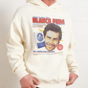 Pablo Escobar's Blanca Flour Unisex Hoodie - 90s Boxy Fit, 340gsm Cotton-Poly Blend