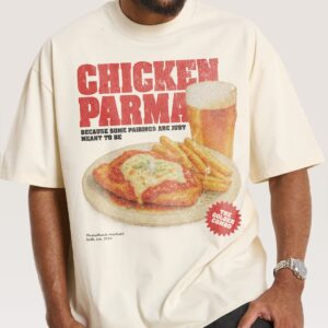 Parma & Pint Oversized Graphic Tee Unisex 90s Boxy Fit 100% Combed Cotton