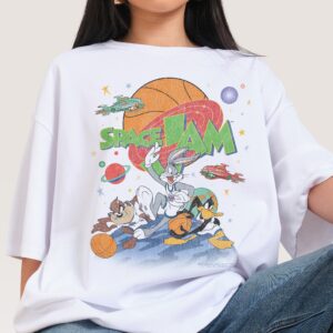 Space Jam Oversized Looney Tunes Graphic T-Shirt Unisex 100% Cotton Heavyweight