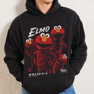 Tokyo Elmo Unisex Hoodie - Sesame Street 90s Boxy Fit Graphic Hoodie