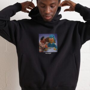 Annoyed Bert Hoodie - Official Sesame Street Unisex 90s Boxy Fit