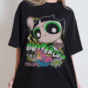 Buttercup Oversized Graphic Tee - Powerpuff Girls Collab Unisex 100% Combed Cotton