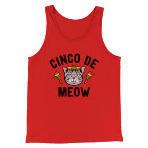 Cinco De Meow Unisex Tank Top - Modern Fit Combed Cotton