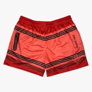 Crayon Shorts - Dead Red Mesh Athletic Shorts with Pockets