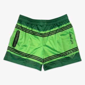 Crayon Turf Green Mesh Shorts - Baseball Lifestyle Allover Pattern Side Pockets