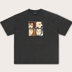 Daria Panel Oversized Graphic Tee Unisex 90s Boxy Fit 100% Combed Cotton