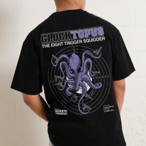 Glocktopuss Oversized Graphic Tee - Threadheads Unisex 90s Boxy Fit 100% Combed Cotton