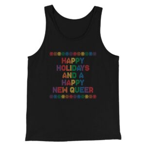 Happy Holidays And Happy New Queer Unisex Tank Top - Combed Cotton