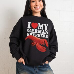 I Love My German Shepherd Unisex Sweatshirt - Premium Cotton Poly Blend 340gsm