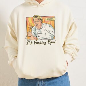 It's Raw! Unisex Graphic Hoodie - 90s Boxy Fit, 340gsm Cotton-Poly Blend