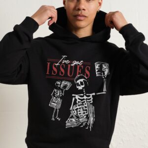 I've Got Issues Unisex Graphic Hoodie - 90s Boxy Fit, 340gsm Cotton-Poly Blend