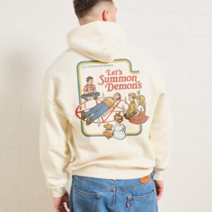 Let's Summon Demons Front and Back Unisex Graphic Hoodie - 90s Boxy Fit
