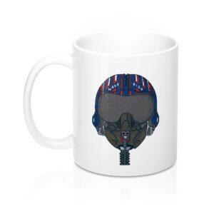 Maverick Helmet Coffee Mug - White Ceramic Sublimation Printed Mug