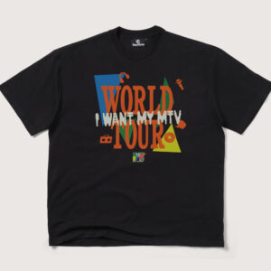 MTV World Tour Oversized Graphic T-Shirt Unisex 90s Boxy Fit 100% Combed Cotton 275gsm