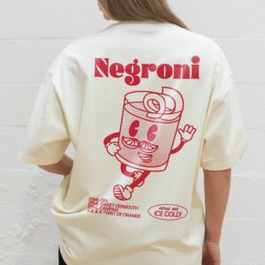 Negroni Oversized Graphic Tee Unisex 90s Boxy Fit 100% Combed Cotton 275gsm