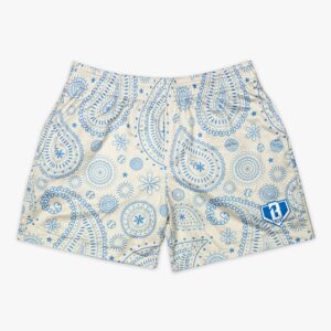 Paisley Shorts - Bone/Light Blue Mesh Baseball Lifestyle 5" Inseam