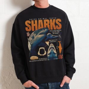 Quick Animal Facts Sharks Unisex Sweatshirt - Premium Cotton Poly Blend 340gsm
