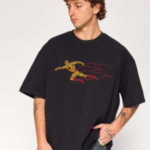 Reverse Flash Oversized Graphic Tee - DC Official Unisex 100% Combed Cotton Heavyweight