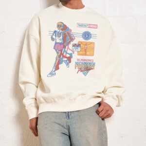 Running From My Problems Unisex Graphic Sweatshirt - 80% Cotton 340gsm