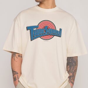 Space Jam Tune Squad Oversized Unisex T-Shirt Looney Tunes Graphic Tee Heavyweight Cotton