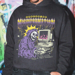 Spreading Misinformation Unisex Graphic Hoodie - 90s Boxy Fit, 340gsm Cotton-Poly Blend