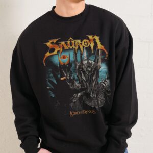 Vintage Sauron Sweatshirt Official Lord of the Rings Unisex Graphic 340gsm Cotton Blend