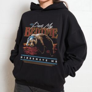Way Past My Bedtime Unisex Graphic Hoodie - 90s Boxy Fit, 340gsm Cotton-Poly Blend