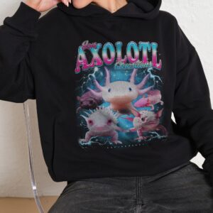 You Axolotl Questions Unisex Hoodie - 90s Boxy Fit, 80% Cotton, Graphic Print